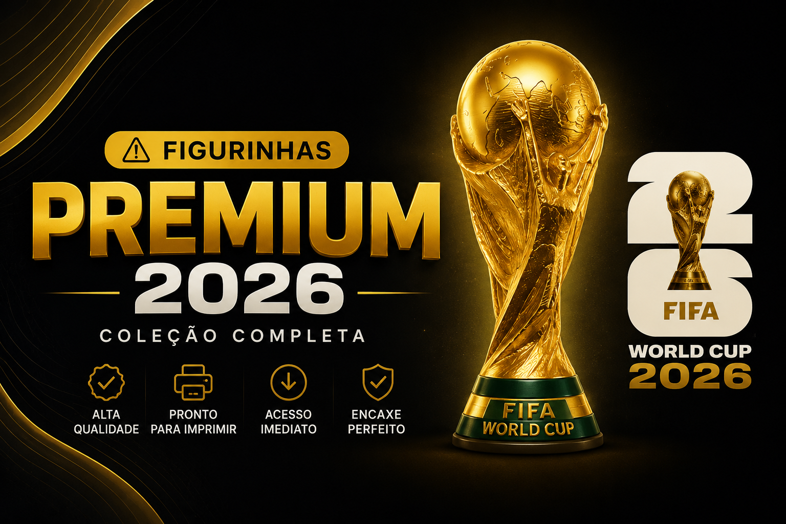Pacote de figurinhas Copa 2026